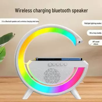 Самая продаваемая Bluetooth-колонка 2025 года - Беспроводная зарядка, Будильник и Подсветка, с Многофункциональными Смарт-функциями.