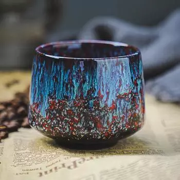Самая продаваемая цветная реактивная глазурь керамическая кофейная кружка 170 мл керамическая чашка для чая эспрессо домашний офис лакированные чашки для воды
