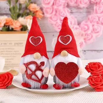 Самая продаваемая кукла-вязаная шапка ко Дню святого Валентина, безликая кукла, кукла-лук и стрела C3-21 hug peach heart model