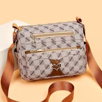 Самая продаваемая женская сумка через плечо, подходящая для кожаных сумок, кошельков для девушек, женщин среднего возраста, модных подарков. хаки