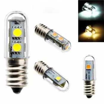 Самая яркая светодиодная мини-лампа E14, для холодильника, микроволновки, часов, прикроватной тумбочки, швейной машинки, SMD5050, 0,5 Вт, 1 Вт E14 0.5W холодный белый