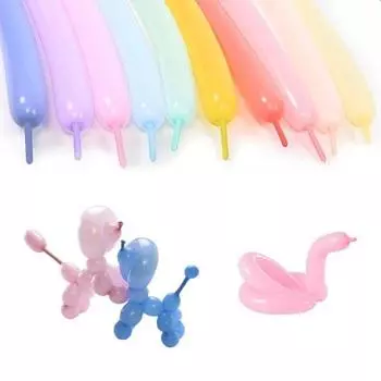 Samcos Balloon Art Balloons Металлический глянец 100 длинных шаров Карандашные шары Клоунские шары Куклы своими руками Красочные шары на день рождения Прочное украшение Ev