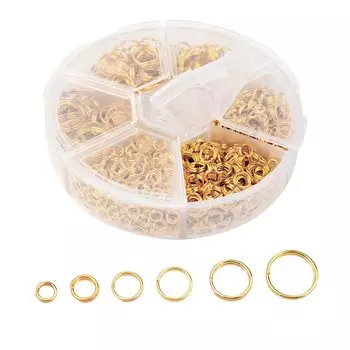 Samcos Двойное кольцо Кольцо 6 типов Прыжковое кольцо Металлическая фурнитура Базовые детали Детали брелока Разъемное кольцо для ключей Железный DIY Товары для рукоделия Браслет Ожерелье 4-10 мм