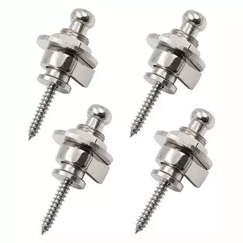 Samcos металлический фиксатор для ремня гитары фиксатор для электрогитары бас предотвращение падения простая установка музыкальный инструмент ремень фиксатор набор из 4 серебряных