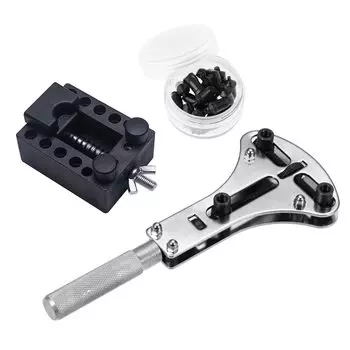 Samcos watch support opener fixing pedestal watch compatible with large back cover battery tool, 3-point + set, tool, watches, removal, replacement,