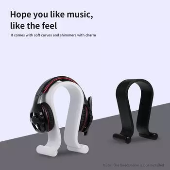 SAMDI Деревянная подставка для наушников, игровая гарнитура, держатель для наушников, вешалка, черная белый