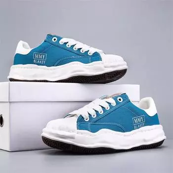 Кроссовки из парусины на толстой подошве в одном стиле для мужчин и женщин, низкие повседневные спортивные кроссовки, весна/лето 36