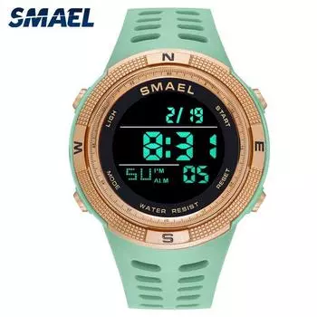 SAMEL мужские часы водостойкий хронограф секундомер современный будильник электронные наручные часы мужские часы зелёный