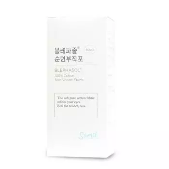 Samil Pharmaceutical Blefazole Чистый хлопковый нетканый материал 80 листов Очищающие марлевые ватные диски