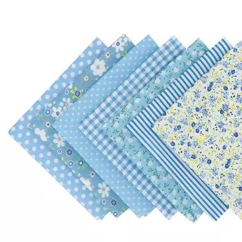 Samkos 7 шт. Набор выкроек Ткань Ткань Цветочный узор Лоскутная ткань Разрезанная ткань Хлопок для поделок своими руками Маленькие цветы ручной работы Очищенные цветы Шитье