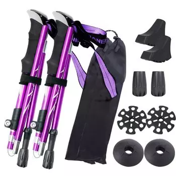 Samkos Trekking Set of Accessories Регулируемая сумка для хранения альпинистских походов и скалолазания В комплекте палки, 2 шт., Складные, выдвижные, 30–110 см,