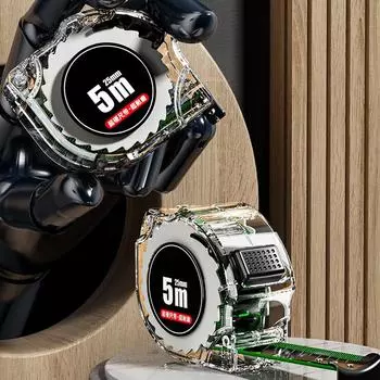 Самоблокирующаяся флуоресцентная стальная рулетка, высокоточная лазерная струйная кодовая линейка, мерная флуоресцентная расширенная линейка-метр 3M-19MM