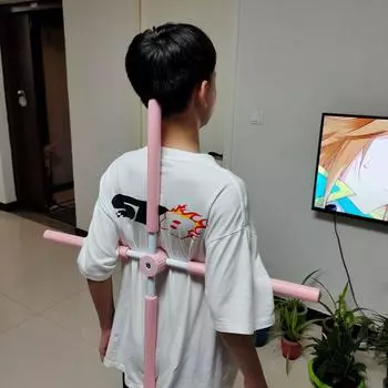 Самоблокирующаяся палка для спины из однотонной пены, корпус палки для йоги, корректирующая палка для йоги, фитнес-оборудование розовый