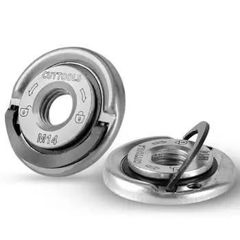 Самоблокирующаяся прижимная пластина шлифовальной машины Быстросъемная гайка фланца Патрон Инструменты Универсальная резьба M14 Угловая шлифовальная машина M14