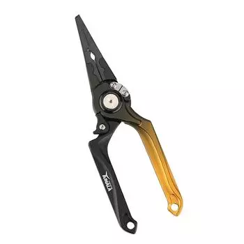 Самоблокирующиеся рыболовные плоскогубцы, резак для плетеной лески, инструмент для извлечения приманки с защитой от потери веревки красный