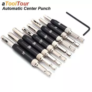 Самоцентрирующийся набор сверл для петель Clic Change Дверной дырокол для окон и шкафов Jig Guide Фреза для центровки Инструмент для деревообработки HSS