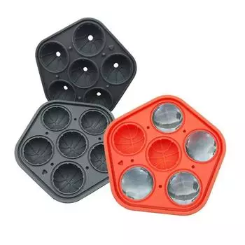 Самодельная большая силиконовая форма для льда для хоккея на льду, баскетбола, ведерко для льда с крышкой для кубиков виски, пива