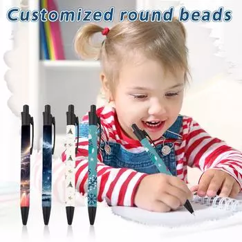 Самодельная печатная термотрансферная шариковая ручка с круглой головкой, рекламная ручка-пуля, ручка 1 мл One Size чёрный