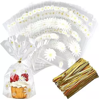 Самодельные упакованные конфеты, печенье с проволочной стяжкой, подарочные пакеты, упаковочная сумка, герметичная сумка, обертка для выпечки S прозрачный