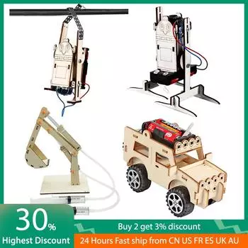 Самодельный электрический ползающий робот, научный эксперимент, комплект материалов, небольшой производственный комплект, студенческий проект, образовательные комплекты