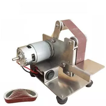 Самодельный мини-ленточно-шлифовальный станок, электрическая полировальная машина, угловая шлифовальная машина 15 type belt sander bare machine