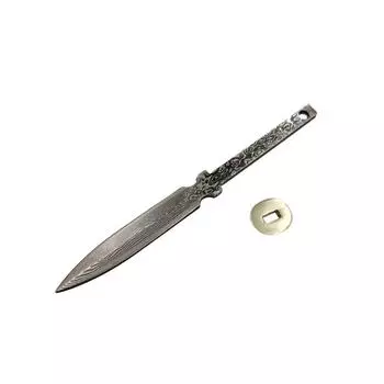 Самодельный полуфабрикат из дамасской стали с латунной рукояткой для защиты руки нож для чая пуэр