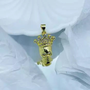«Самое продаваемое ожерелье с подвеской в виде черепа из бриллиантов 18 карат, украшение на Хэллоуин в виде головы привидения» z0147