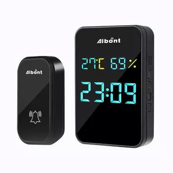 Самогенерирующийся дверной звонок, часы, гигрометр, встроенная комнатная температура, беспроводной дверной звонок, пейджер, видеодверной звонок One Size золотой