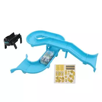 Самоходная игрушечная машинка для рельсов с роботом в форме собаки, космическая строительная машинка для гонок