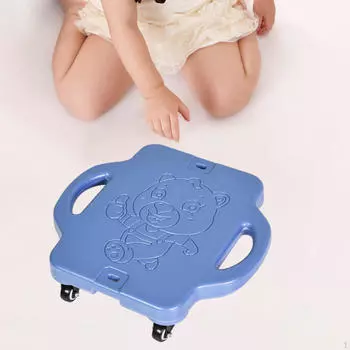 Самокат Доска Пол для Детей Физическое Воспитание Портативный С Роликами синий