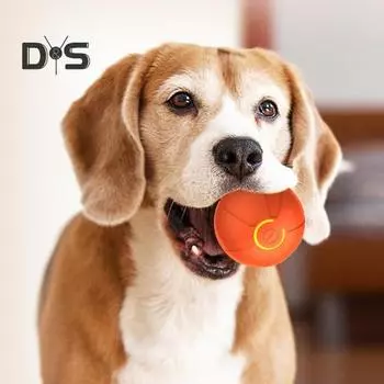 Самокатящийся мяч для собак и кошек, устойчивый к жеванию, интерактивный мяч, активируемый движением, перезаряжаемый движущийся мяч для больших и маленьких домашних животных A синий