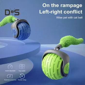 Самокатящийся мяч-дразнилка для кошек, электрический, активируемый касанием, катящийся мяч, перезаряжаемая игрушка для кошек, мяч для домашних животных, для игр в помещении и на улице оранжевый