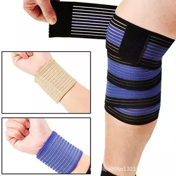 Самоклеящаяся эластичная повязка для поддержки колена, запястья, локтя и голени Wrist guard 40CM, one piece серый