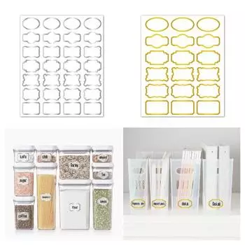 Самоклеящаяся этикетка с рукописной надписью, без запаха, отличные легко очищаемые наклейки на банку для приправ, подарок серебряный