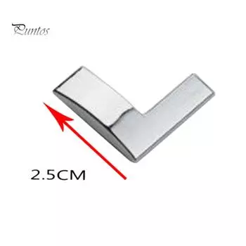 Самоклеящаяся авто наклейка с номером и буквой Puntos, автомобильный значок, наклейки, украшение в виде эмблемы U серебряный