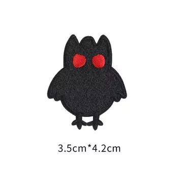 Самоклеящаяся черная наклейка-заплатка для одежды, брюк, пуховика, сломанной и бесшовной, ремонтная вышивка, наклейка на ткань, наклейка-призрак Owl