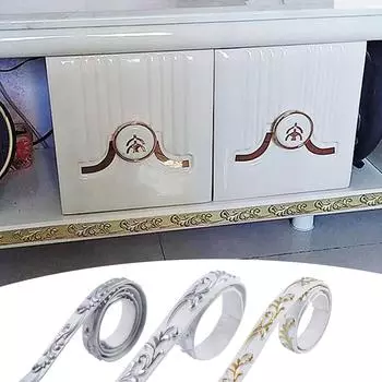 Самоклеящаяся гибкая молдинг-накладка 16,4 фута, самоклеящаяся настенная накладка для украшения дома, потолка и улучшения границ шкафов 6