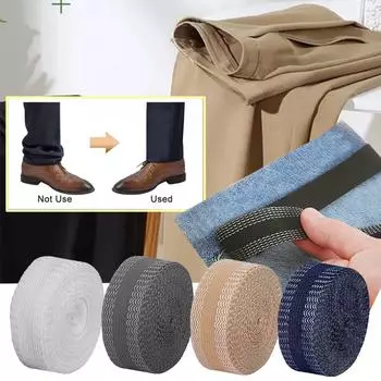 Самоклеящаяся лента для брюк Sagit, укороченная лента для подола брюк, лента 2,2 ярда для брюк, лента для подшивки без шитья One Size бежевый