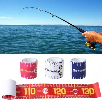 Самоклеящаяся линейка для измерения рыбы, водонепроницаемая измерительная лента для рыбалки, наклейка, рыболовные принадлежности, инструмент для снастей 2