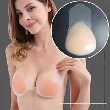 Самоклеящаяся многоразовая накладка на соски без бретелек, силиконовый невидимый бюстгальтер пуш-ап 2#