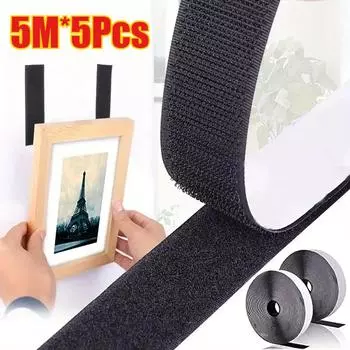 Самоклеящаяся наклейка для царапин, застежка-липучка для царапин, нейлоновые диски для наклеек, липучки, швейная лента с клеем 25mm Wide*1PC