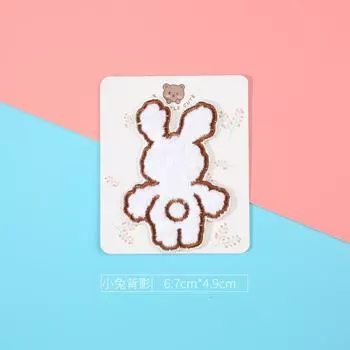 Самоклеящаяся наклейка для вышивки Sanai, детская одежда, брюки, наклейка для заплатки дыр, наклейка с узором для пуховика, субсидия на ремонт мала Rabbit Back