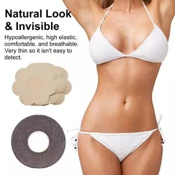 Самоклеящаяся наклейка на бюстгальтер для груди, 5 м, лента для подтяжки груди, тканевая лента для сосков, подтяжка для женщин 3.8cm