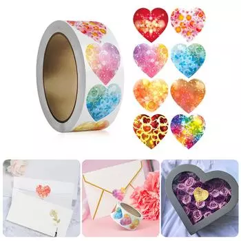 Самоклеящаяся наклейка в виде сердца 2,5 см, простая в использовании для пар, студентов и любителей рукоделия, разнообразные декоративные потребности 51125