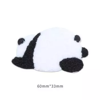 Самоклеящаяся нашивка в виде гигантской панды, бесшовная пуховая куртка, заплатка для ремонта без дырок, плюшевая вышивка, тканевая наклейка, одежда, свитер Cat Stretch