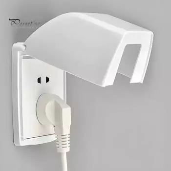 Самоклеящаяся настенная розетка, водонепроницаемая коробка, прозрачный дизайн, простая установка, защитный чехол для настенного выключателя в ванной комнате белый