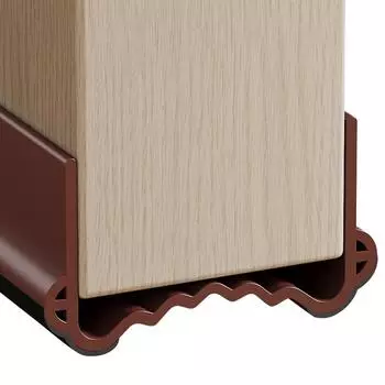 Самоклеящаяся нижняя уплотнительная полоса для двери для звукоизоляции, ветронепроницаемая, с защитой от насекомых One Size коричневый