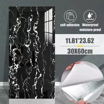 Самоклеящаяся плитка для ванной комнаты, кухни, гостиной, водонепроницаемая, влагостойкая, настенные наклейки, обои, украшение дома, живопись 30cmX60cm-10PCS