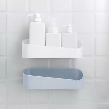 Самоклеящаяся полка для хранения дрели, ящик для хранения в ванной комнате белый