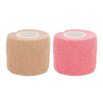 Самоклеящаяся повязка эластичная дышащая когезивная лента рулоны для спортивного запястья лодыжки Pink